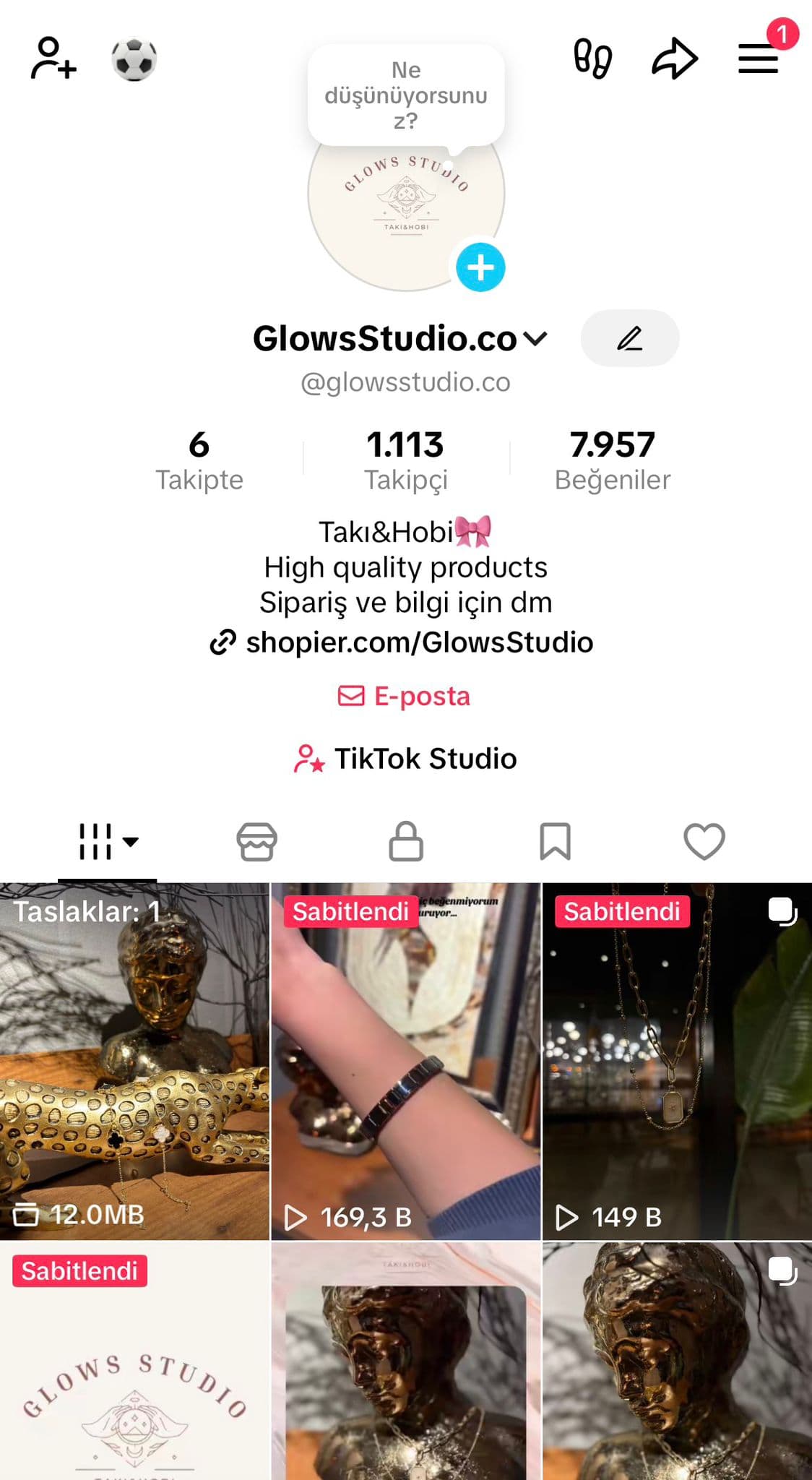 GlowsStudio TikTok Ads ekran görüntüsü