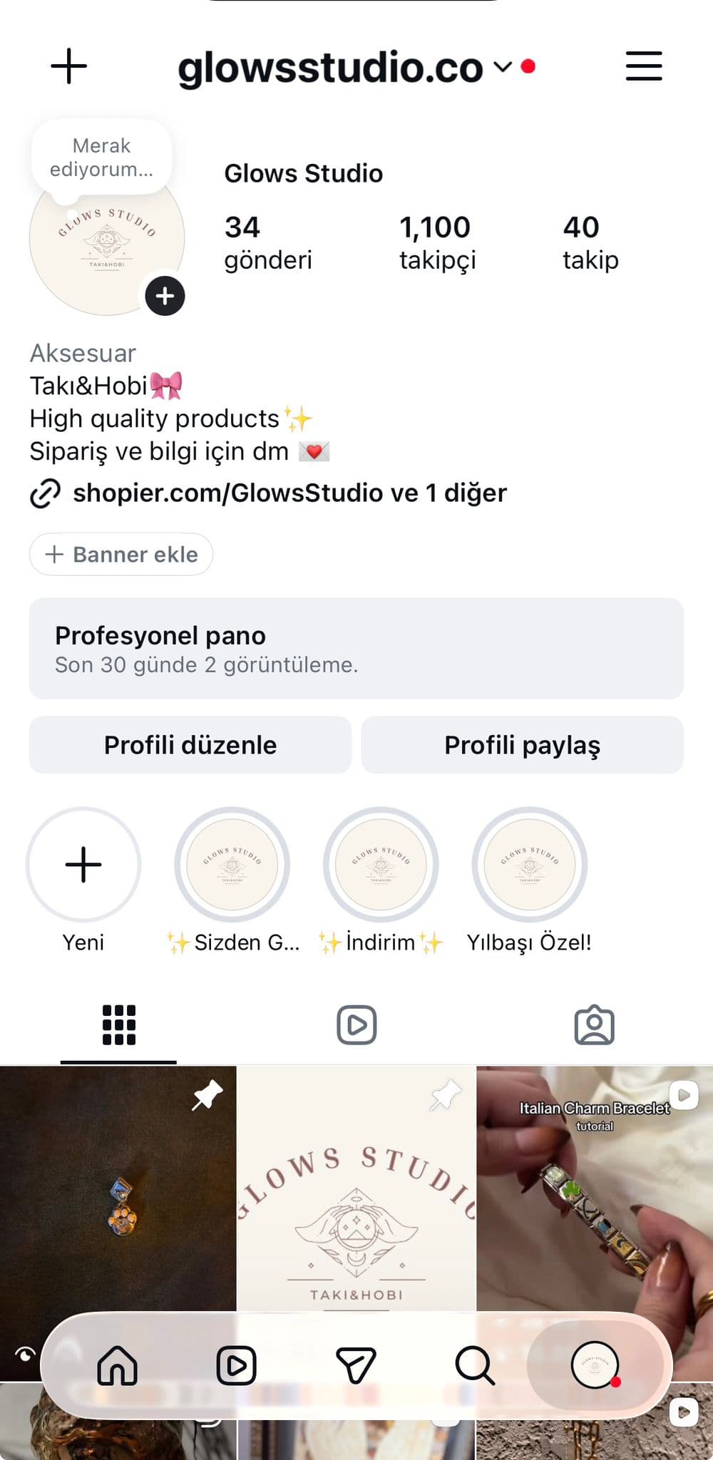 GlowsStudio Meta Ads ekran görüntüsü